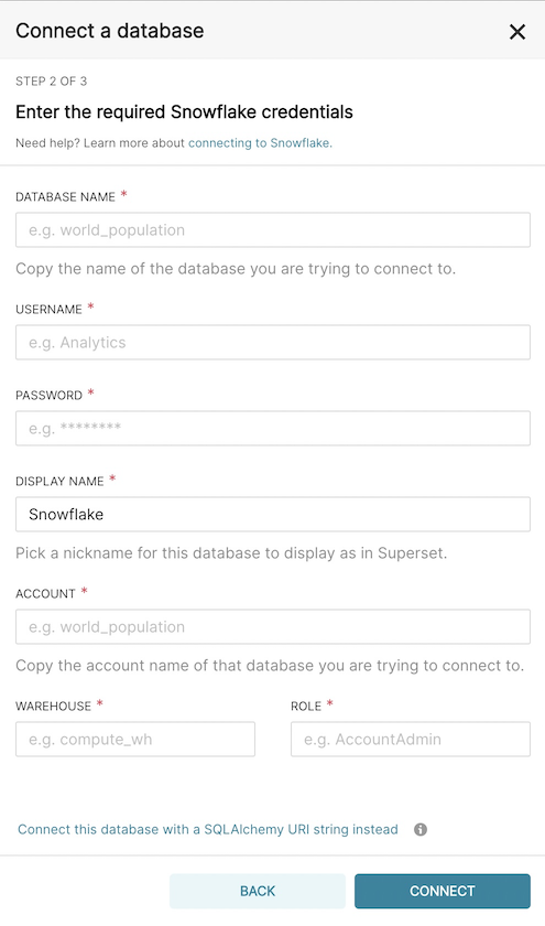 Snowflake Credentials