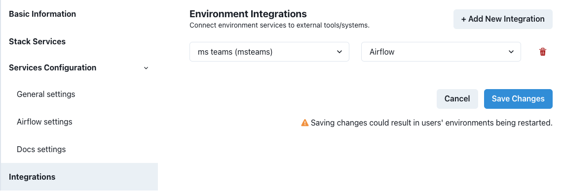 Add integration