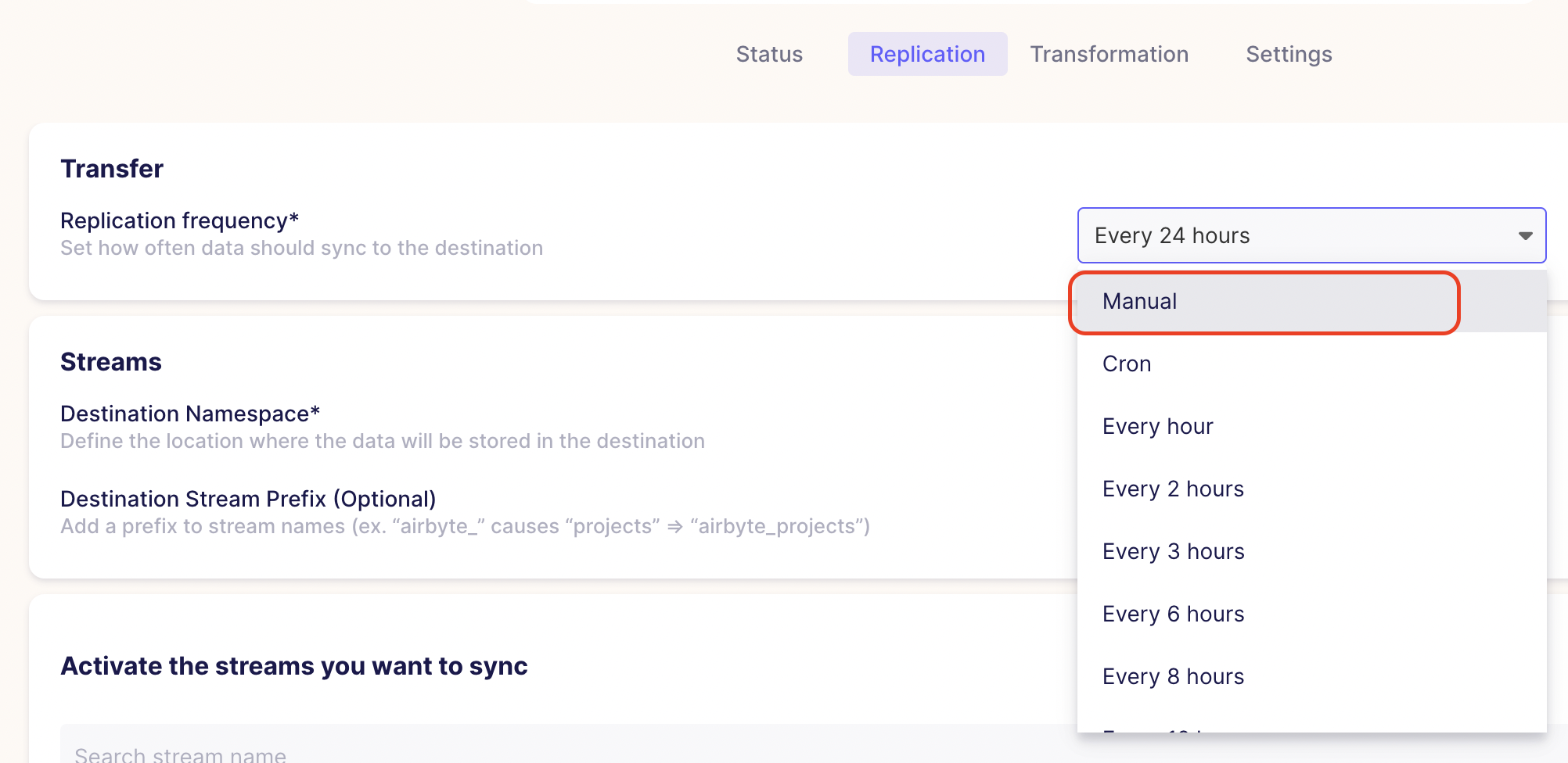 Replication frequency