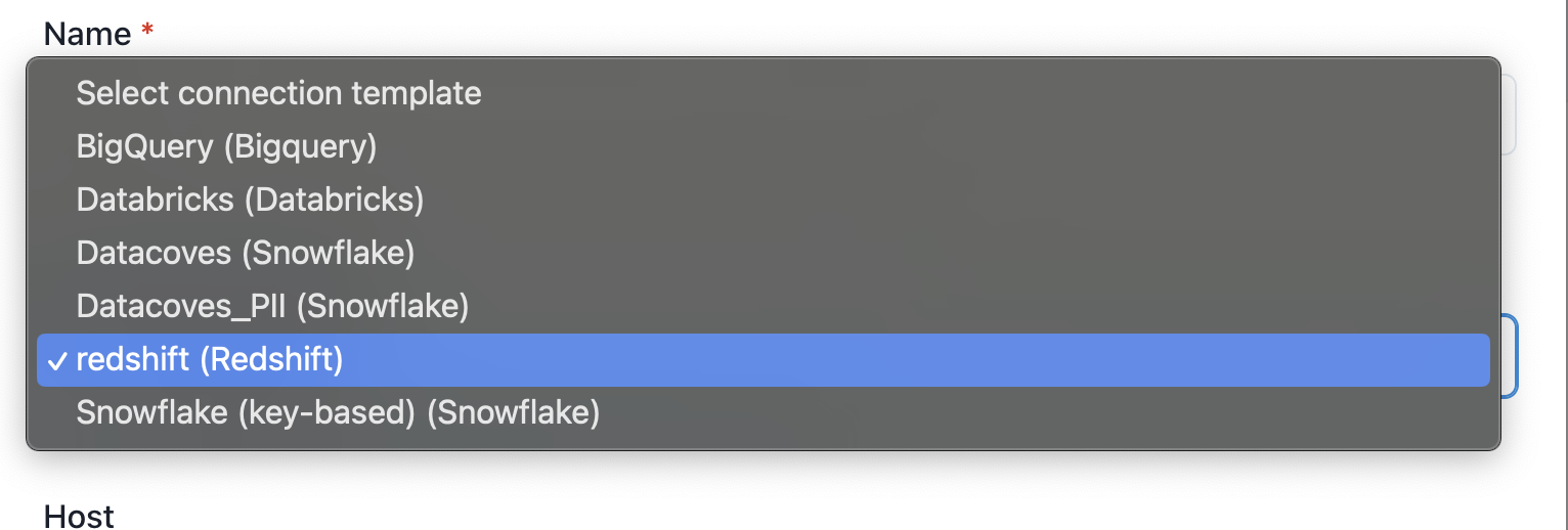 Redshift Setup Connection