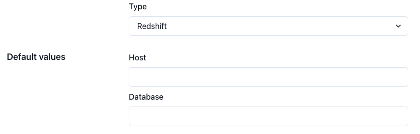 Redshift Connection Type