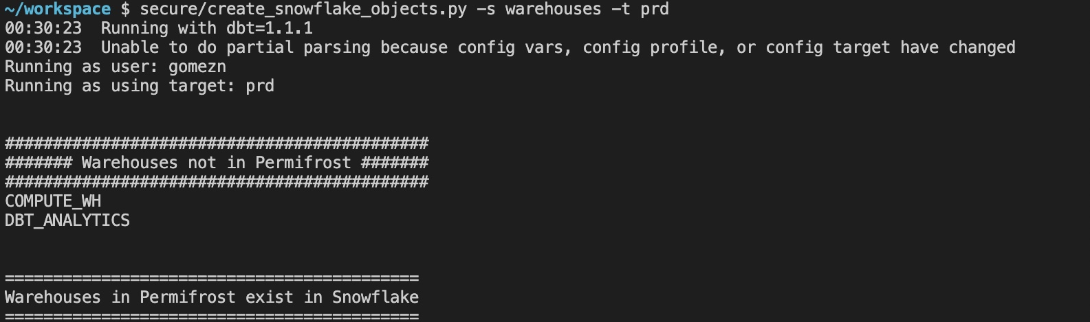 Creating Snowflake Warehouses