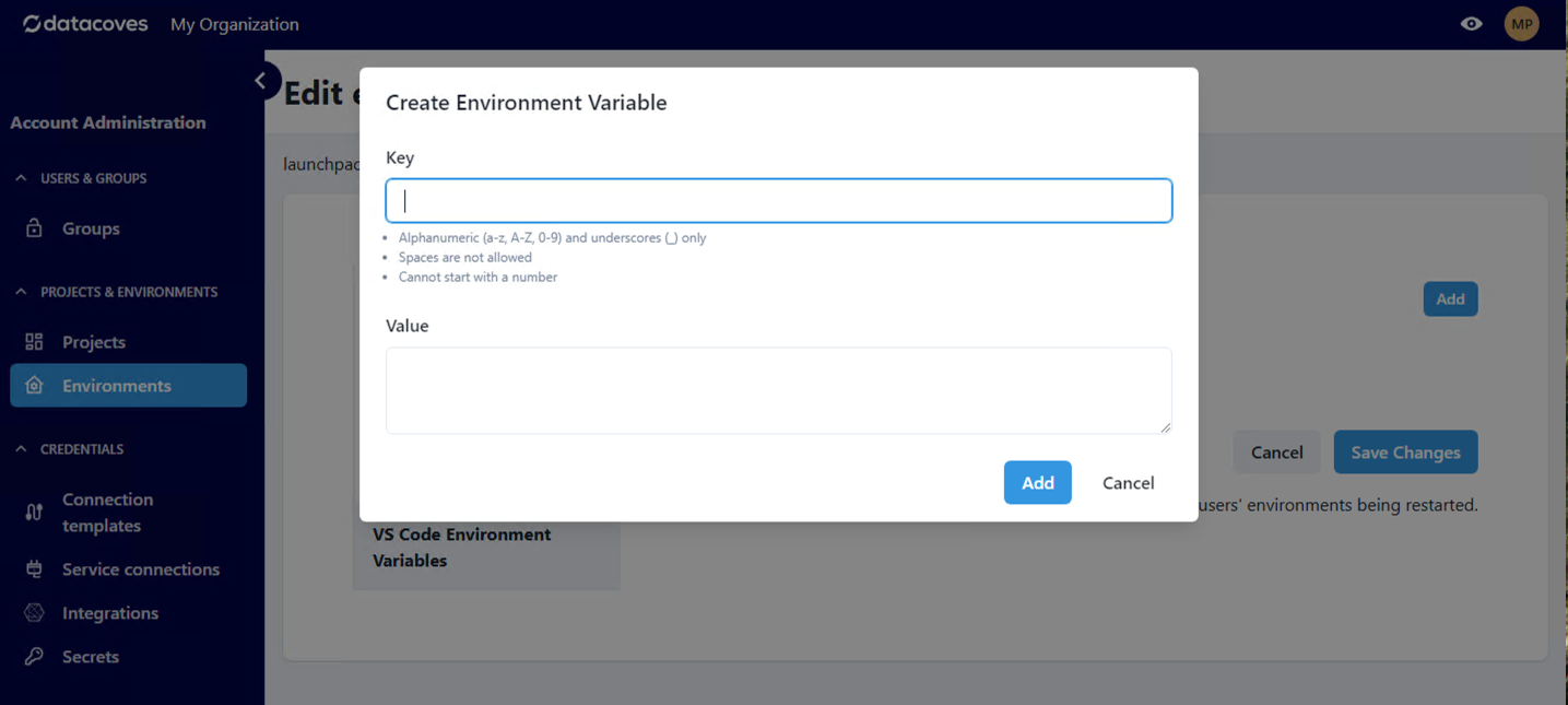 Create variables