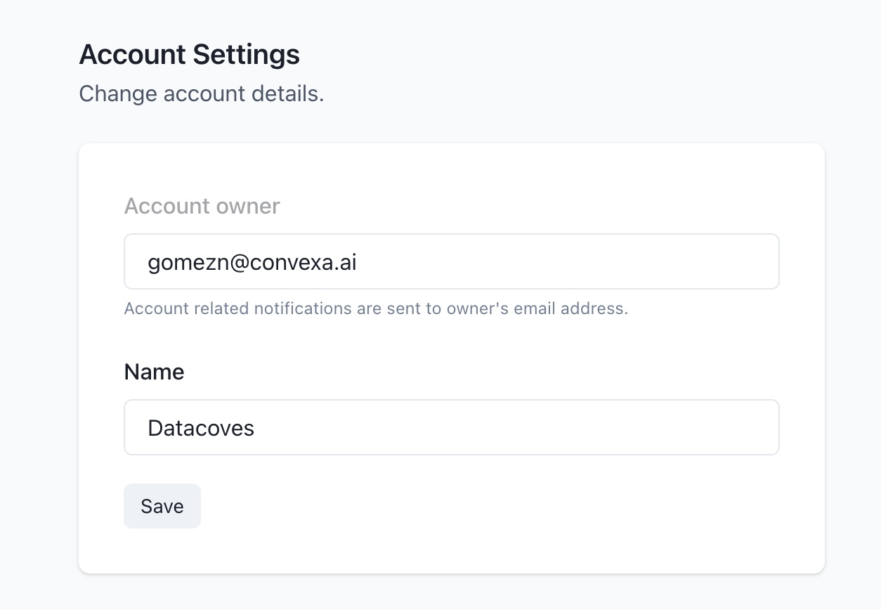 Settings and Billing Settings