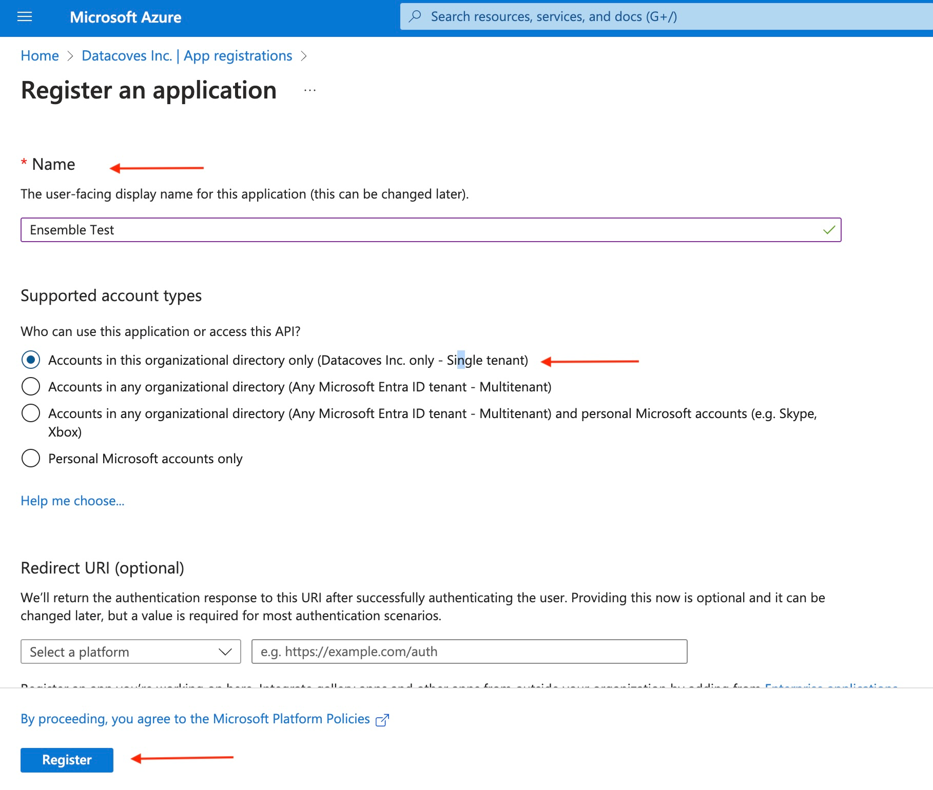 Register Application