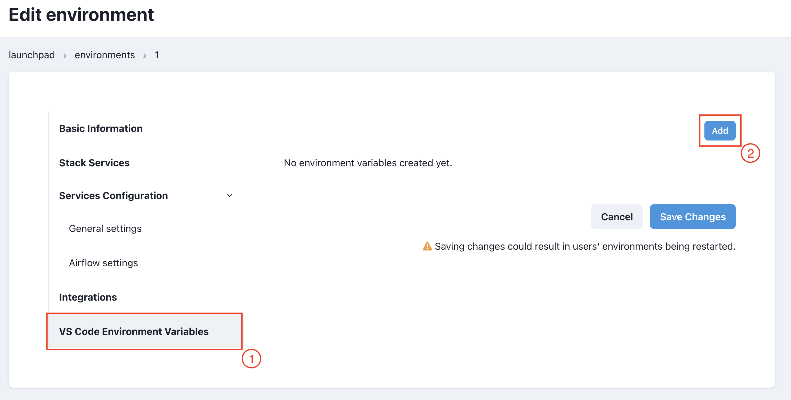 VS Code Environment Variables